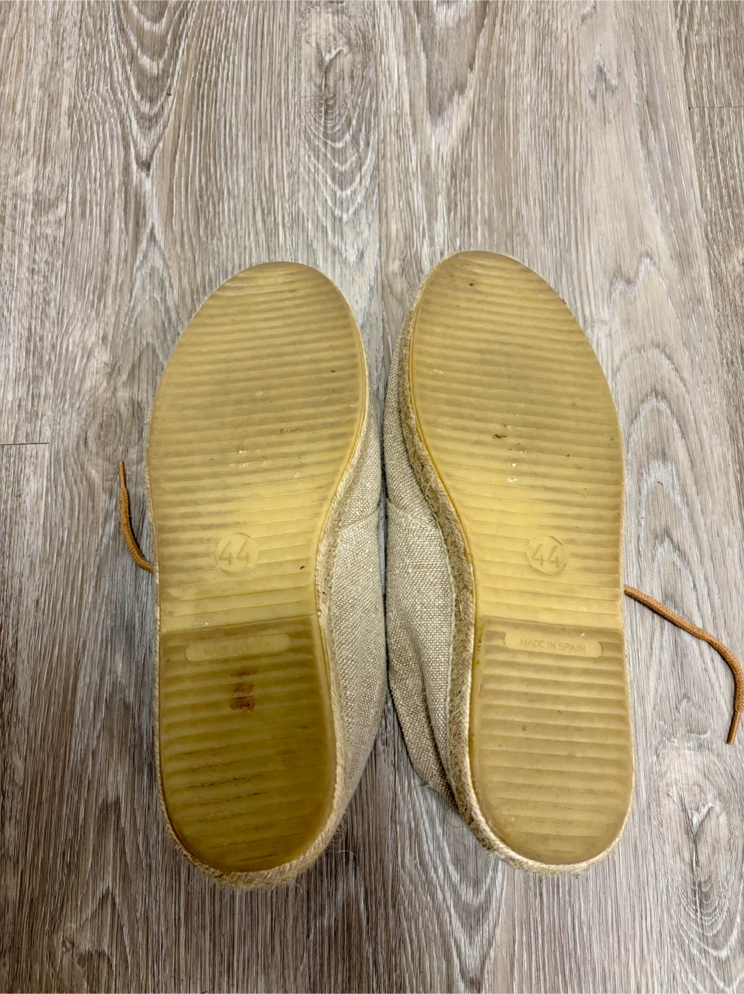 Beige Canvas Espadrille Lace-Up Shoes Size EU 44 - photo 4