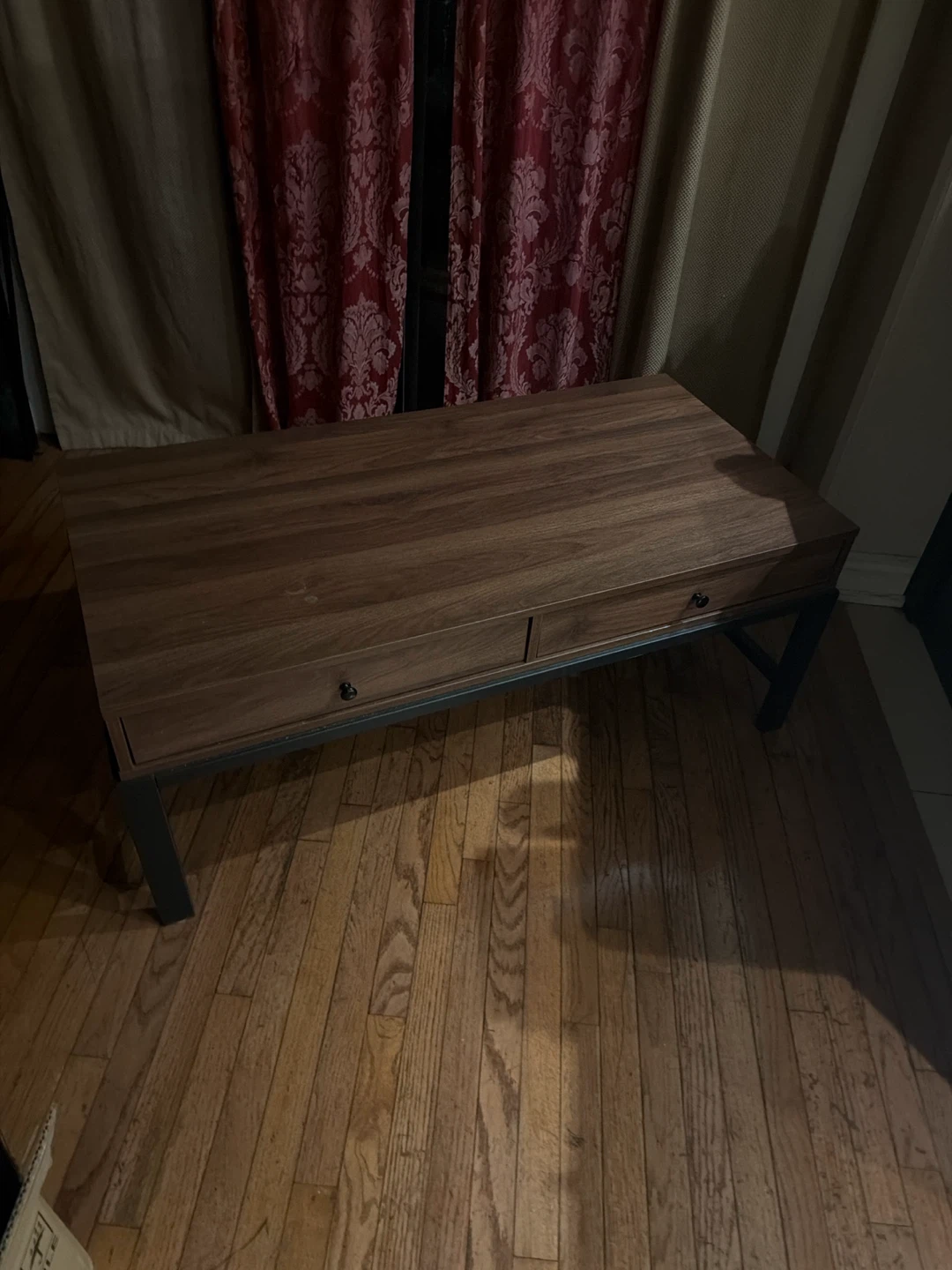 Industrial Style Coffee Table with Drawers
