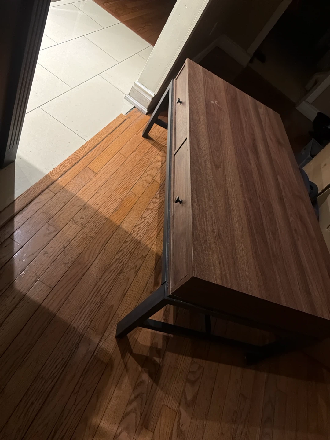 Industrial Style Coffee Table with Drawers - photo 2