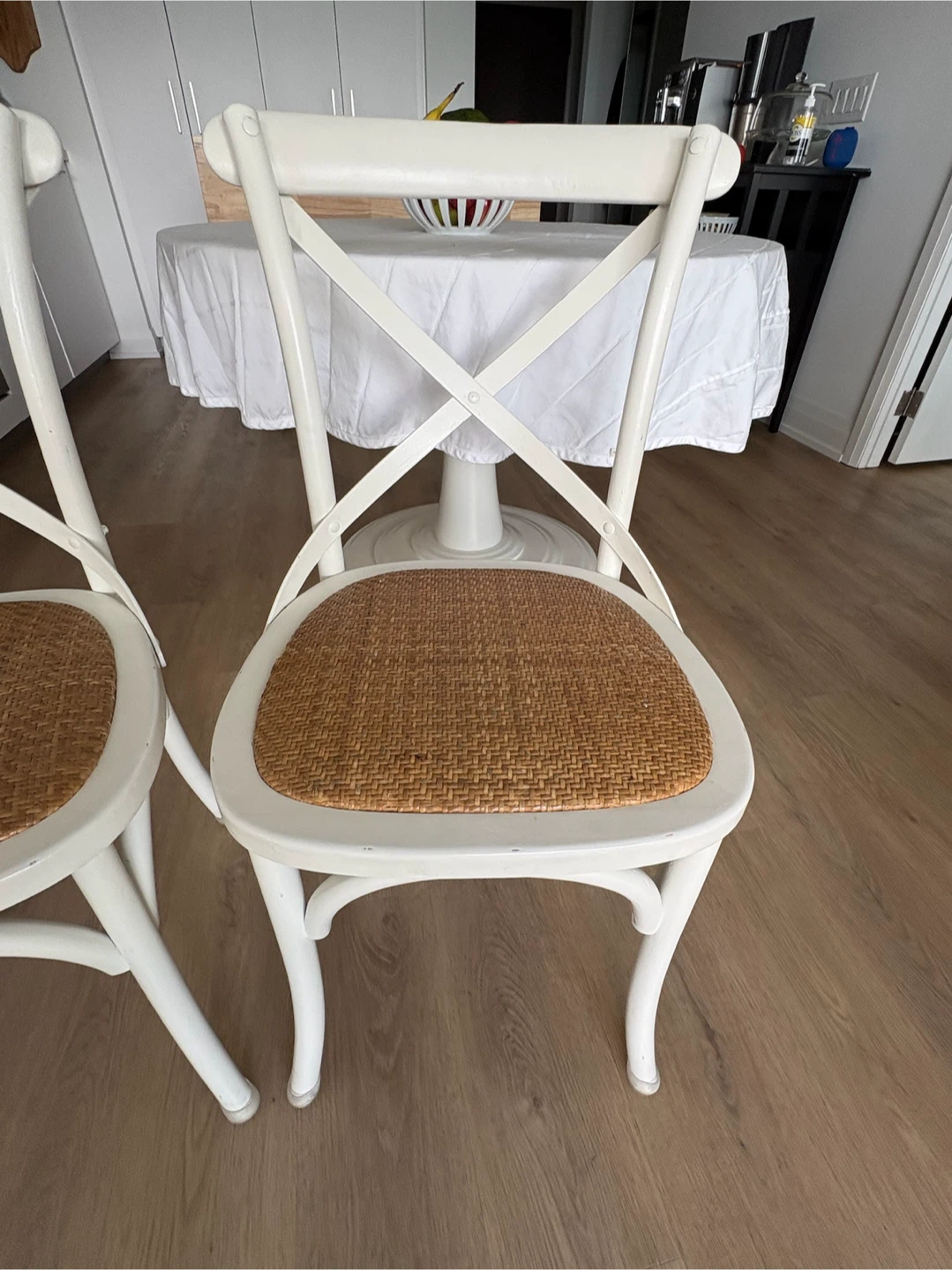 Restoration Hardware x4 White Dining Chairs - photo 2