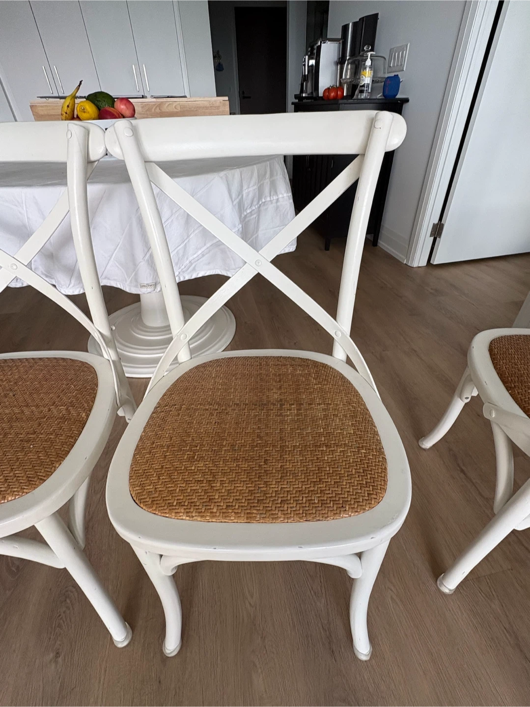 Restoration Hardware x4 White Dining Chairs - photo 3
