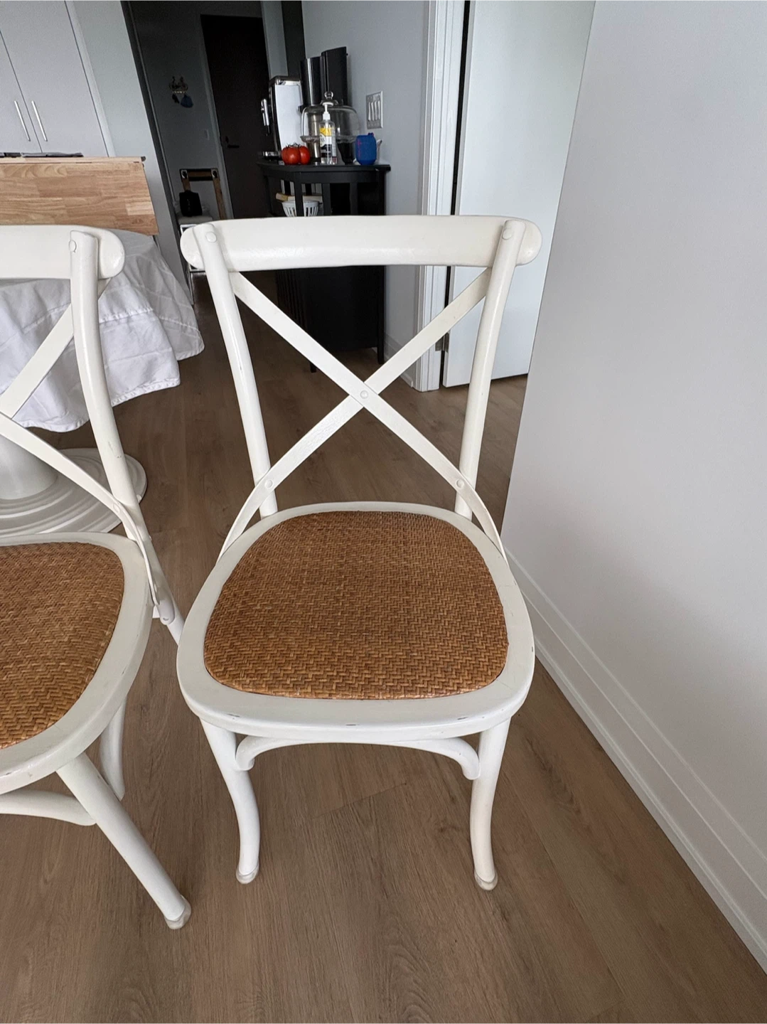 Restoration Hardware x4 White Dining Chairs - photo 4