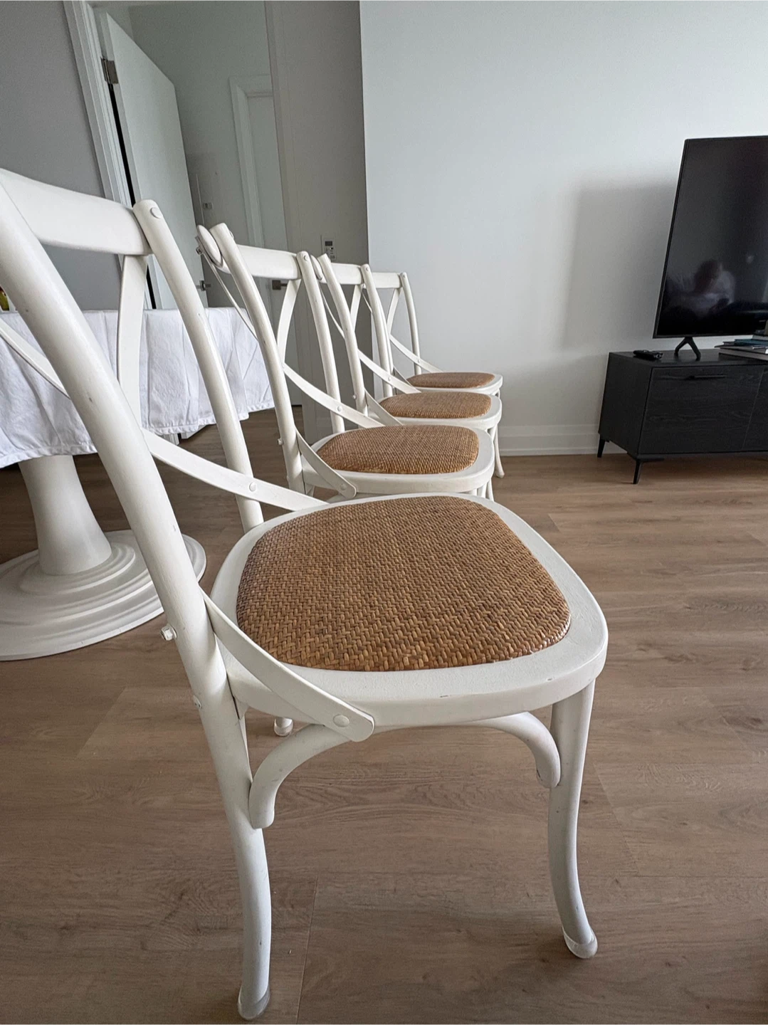 Restoration Hardware x4 White Dining Chairs - photo 5