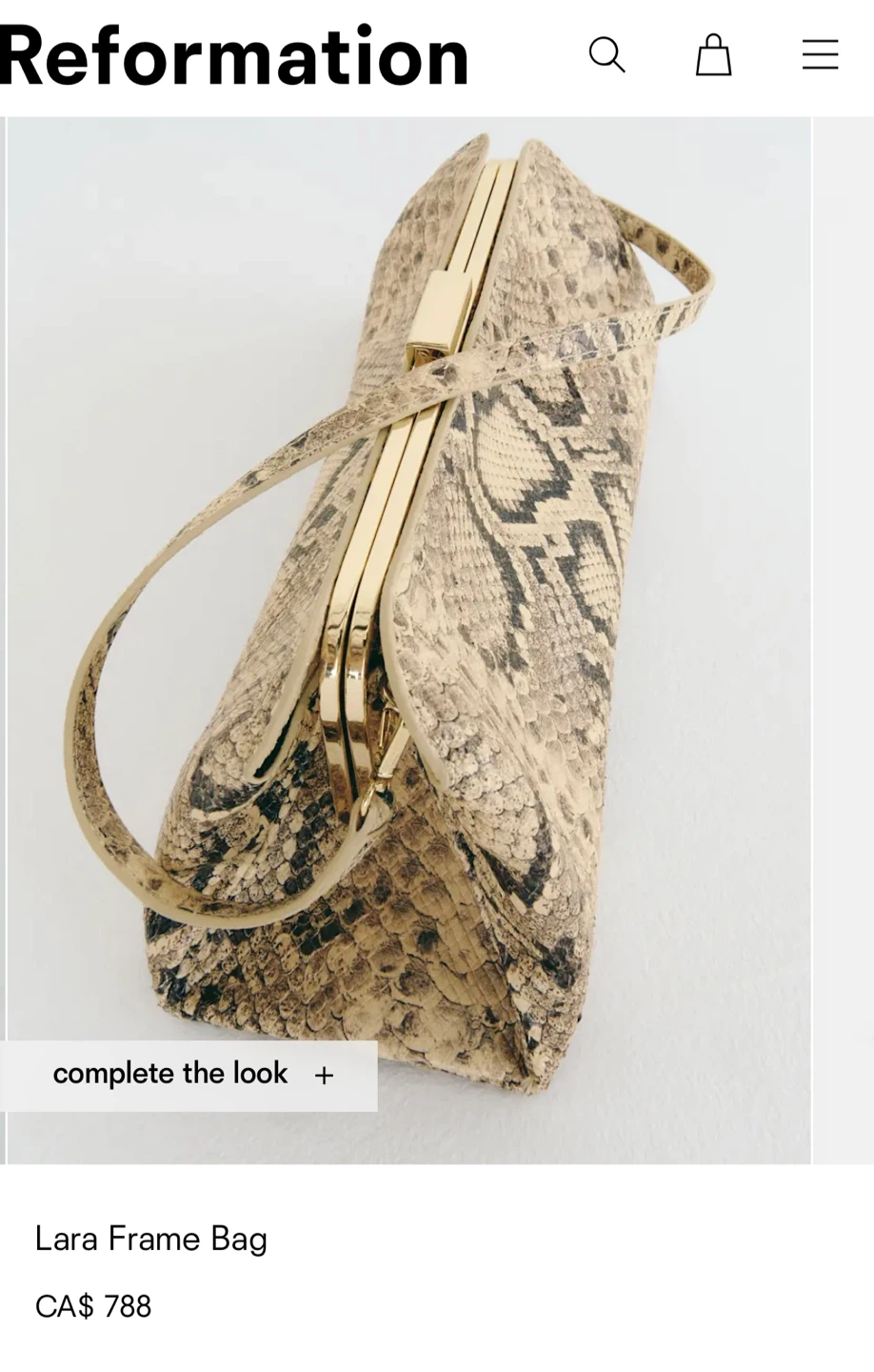 BNWT BCBG Snake 🐍 Python Handbag LIKE REFORMATION LARA BAG! - photo 2