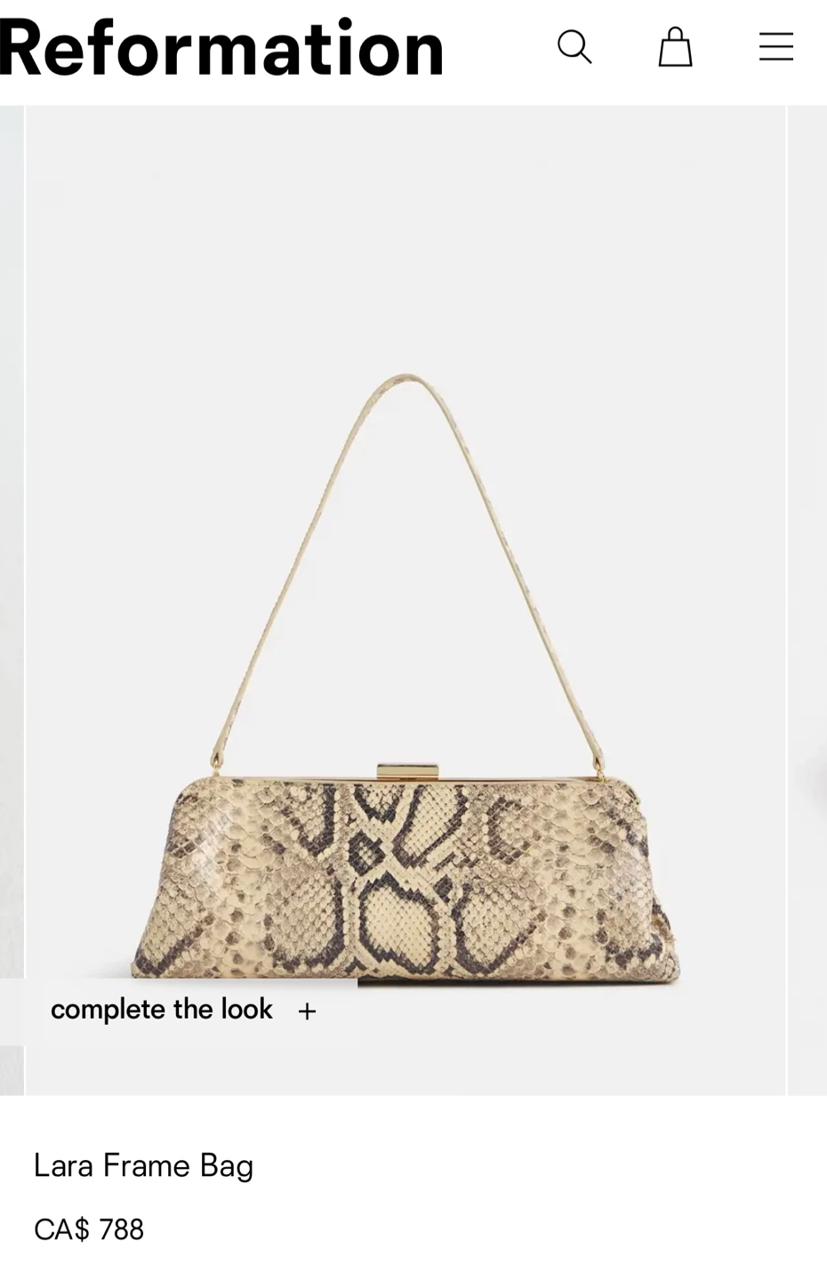 BNWT BCBG Snake 🐍 Python Handbag LIKE REFORMATION LARA BAG! - photo 3