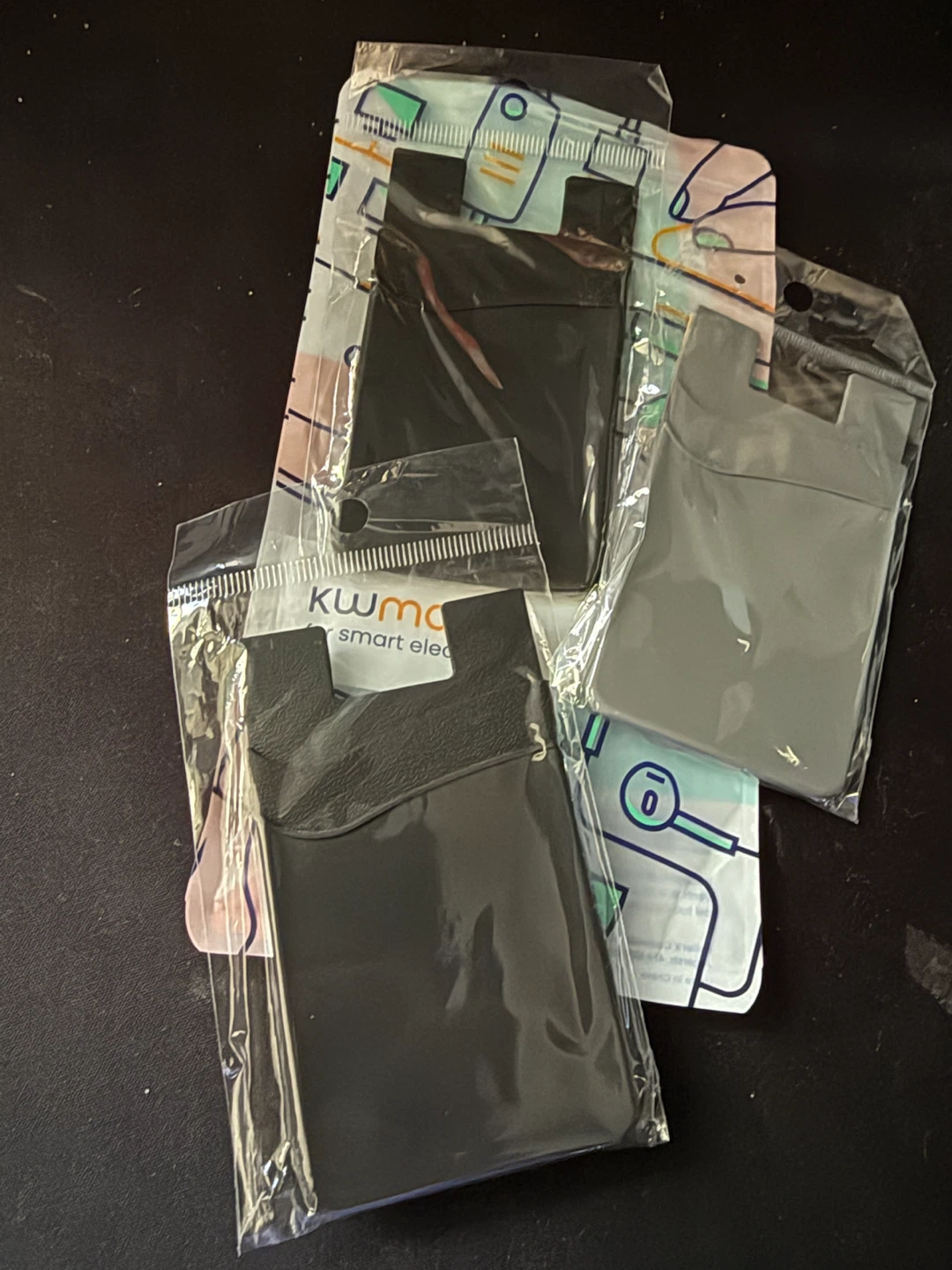 kwmobile adhesive phone card wallet