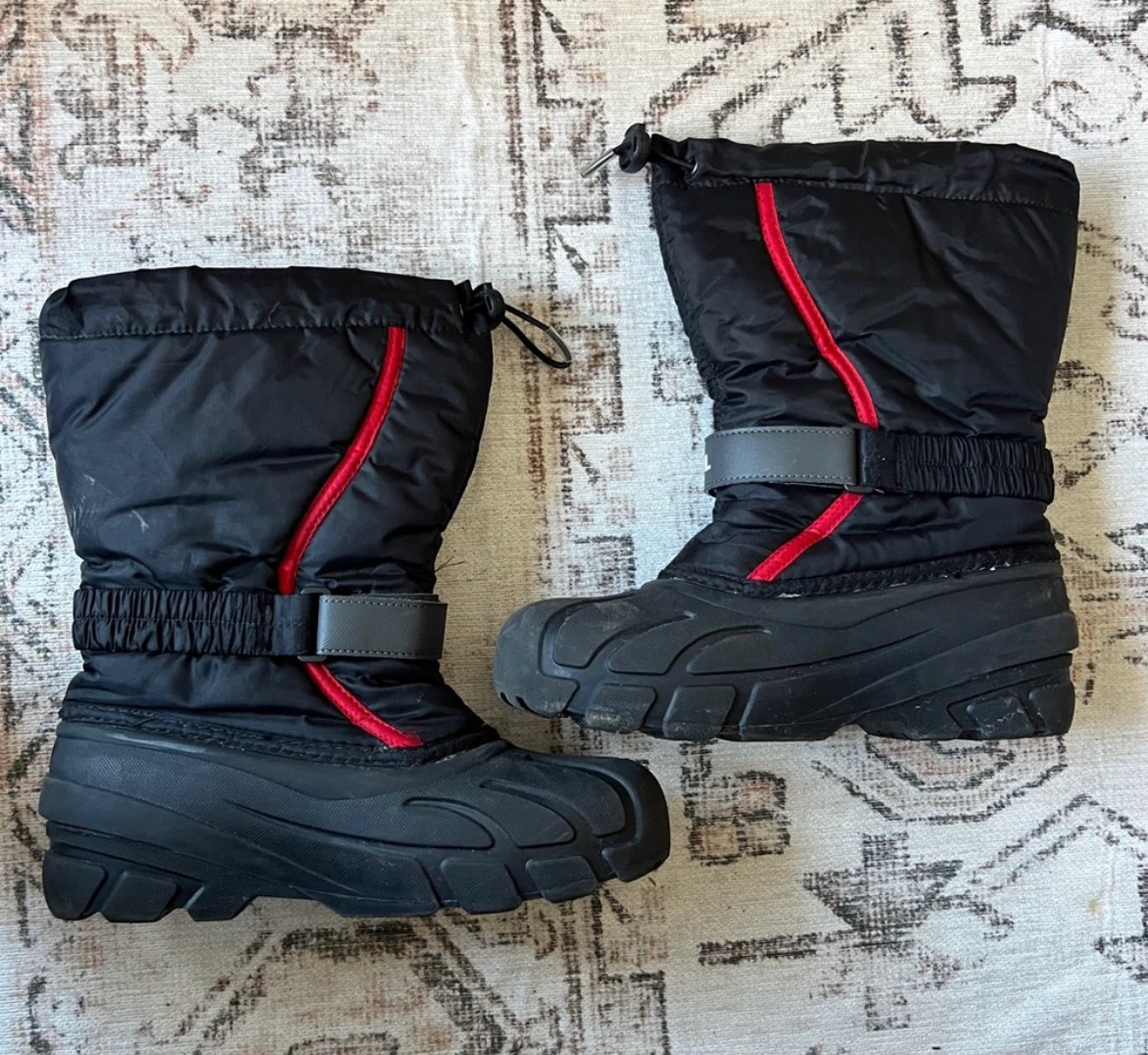 Sorel winter boots, black and red - photo 2