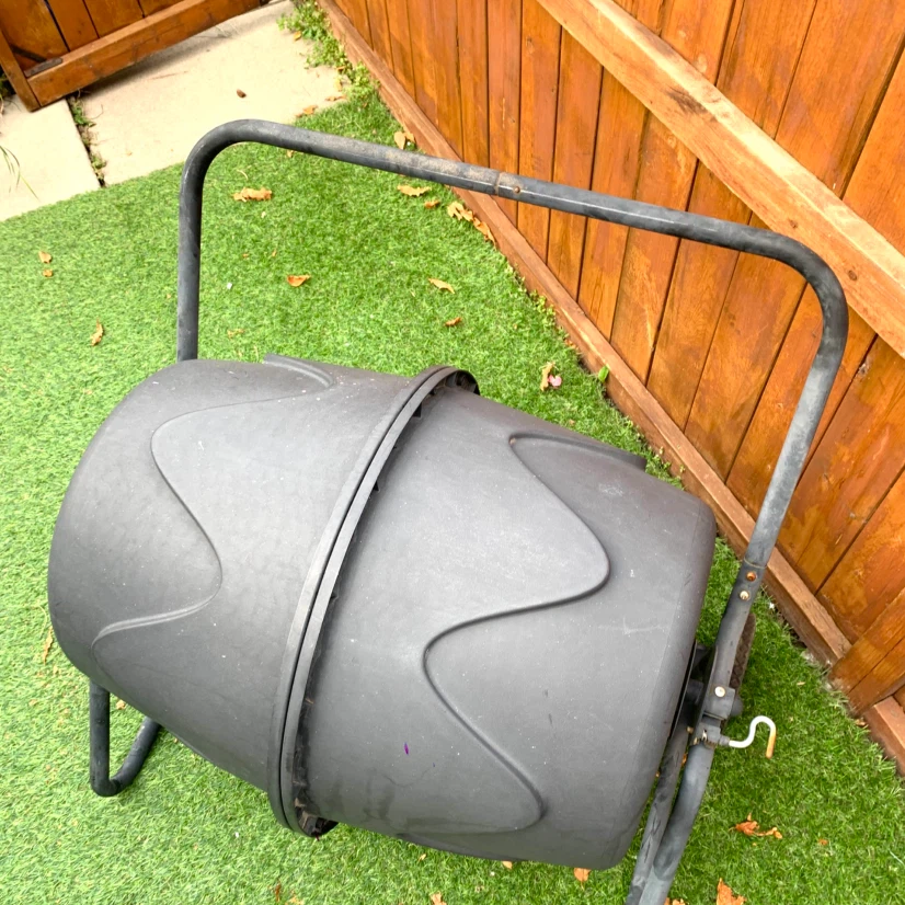 Rolling Compost Bin Garden Composter Outdoor Yard Tool - photo 3