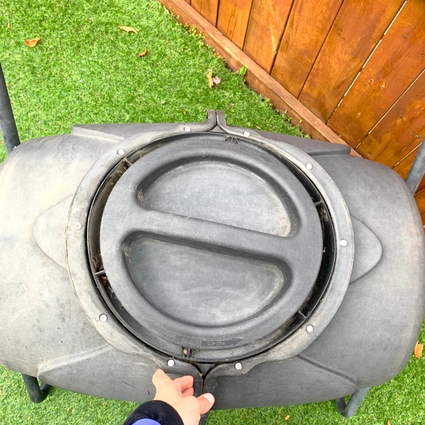 Rolling Compost Bin Garden Composter Outdoor Yard Tool - photo 5