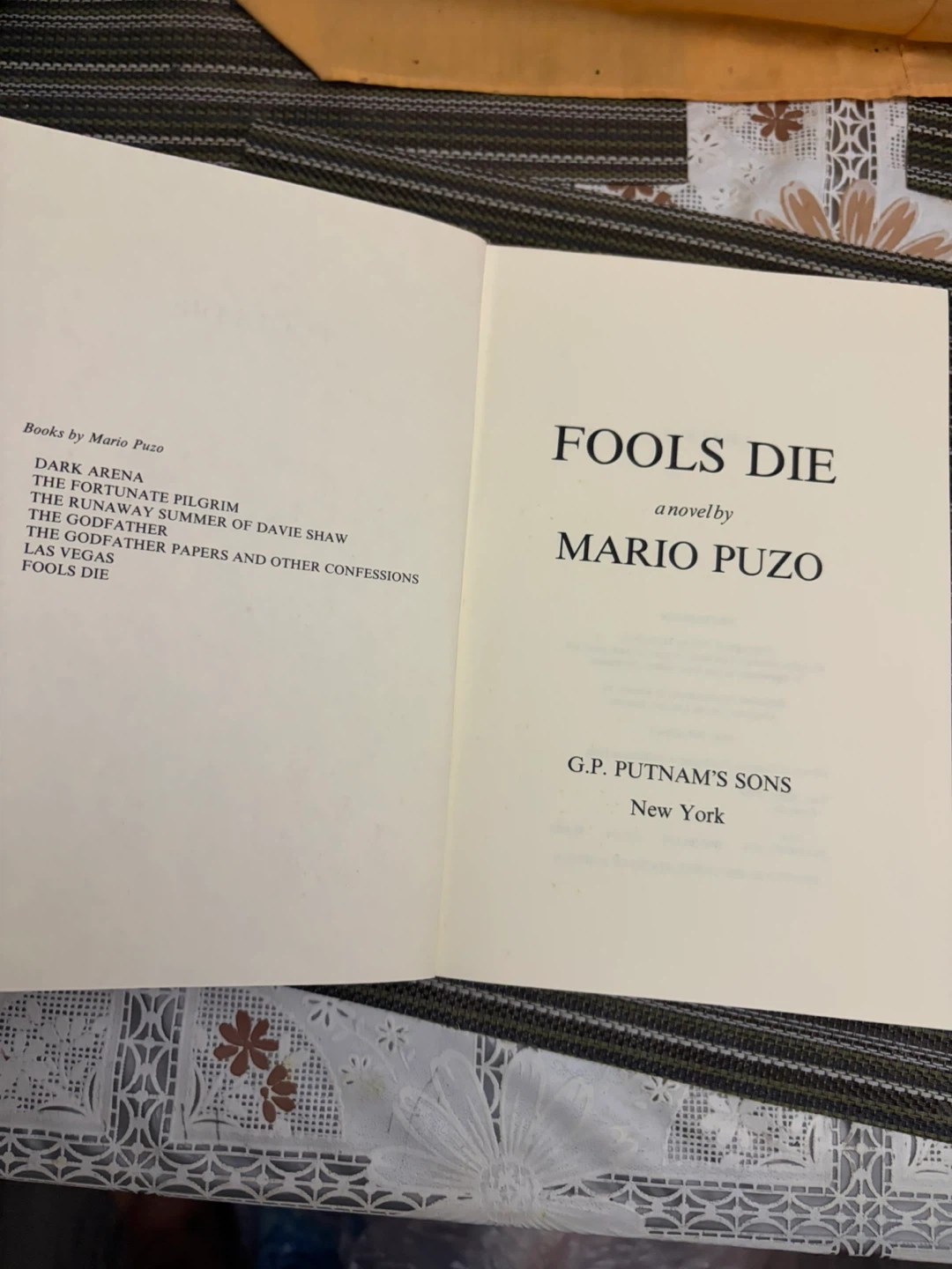 Fools Die by Mario Puzo (vintage book) - photo 4