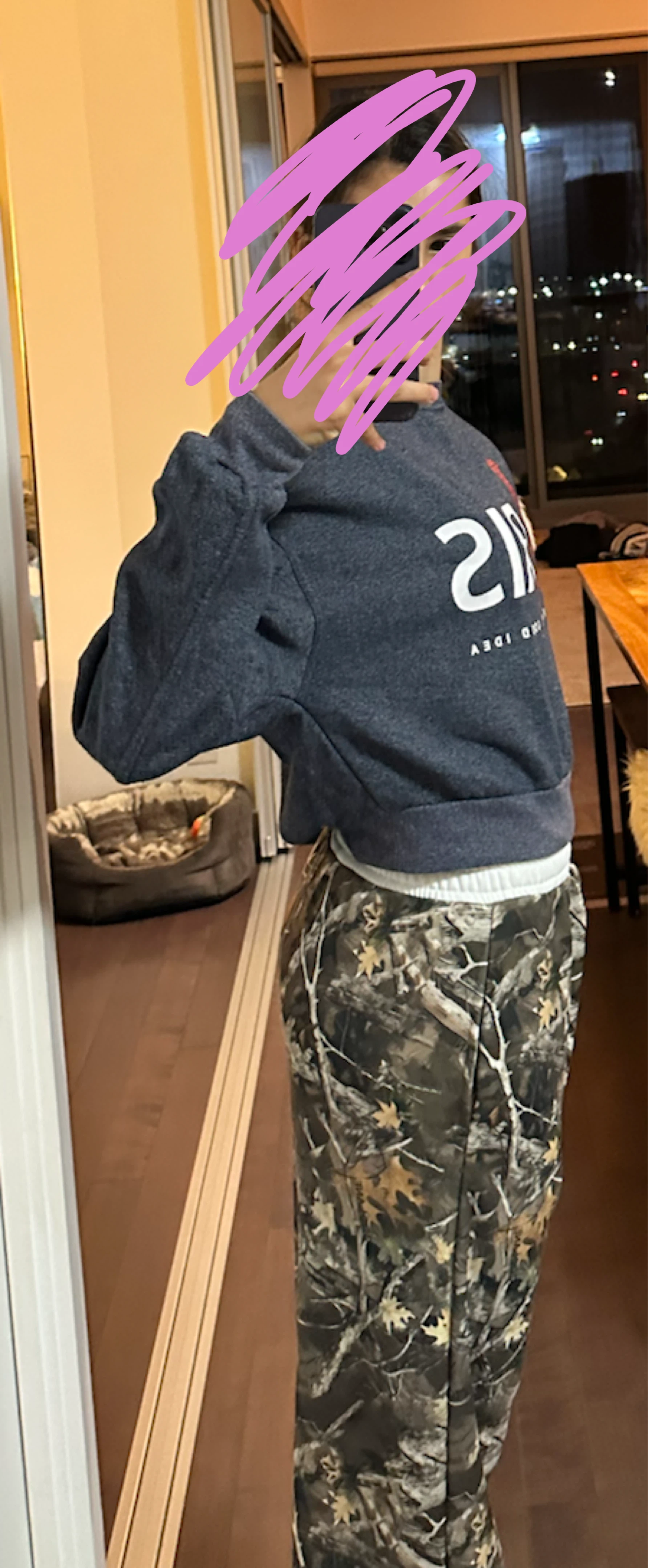 2 Paris Graphic Cropped Sweatshirt one medium and one large - photo 4