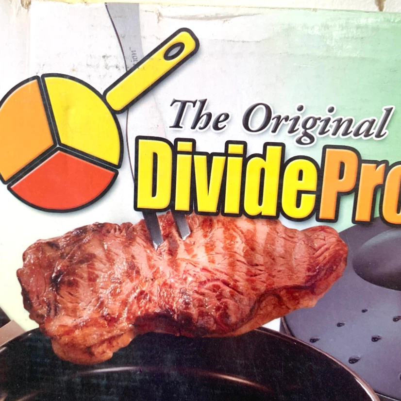 3 Section Frying Pan Divided Non Stick Cooking Skillet Kitchen - photo 2