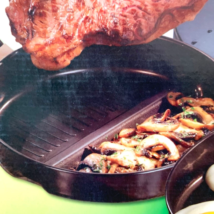 3 Section Frying Pan Divided Non Stick Cooking Skillet Kitchen - photo 3