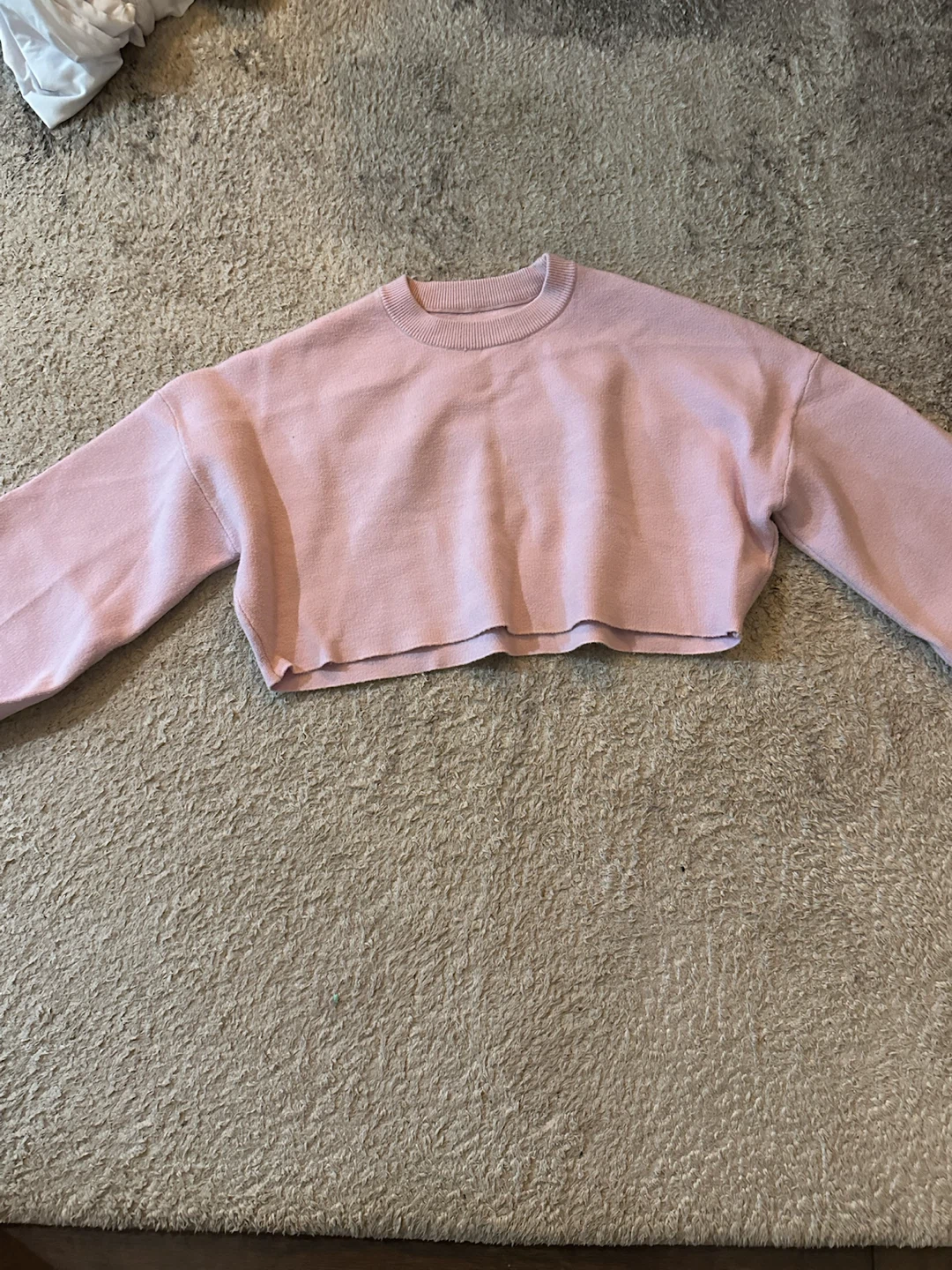 Light Pink Cropped Sweater