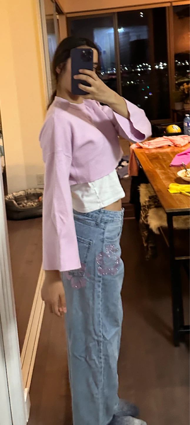 Light Pink Cropped Sweater - photo 4