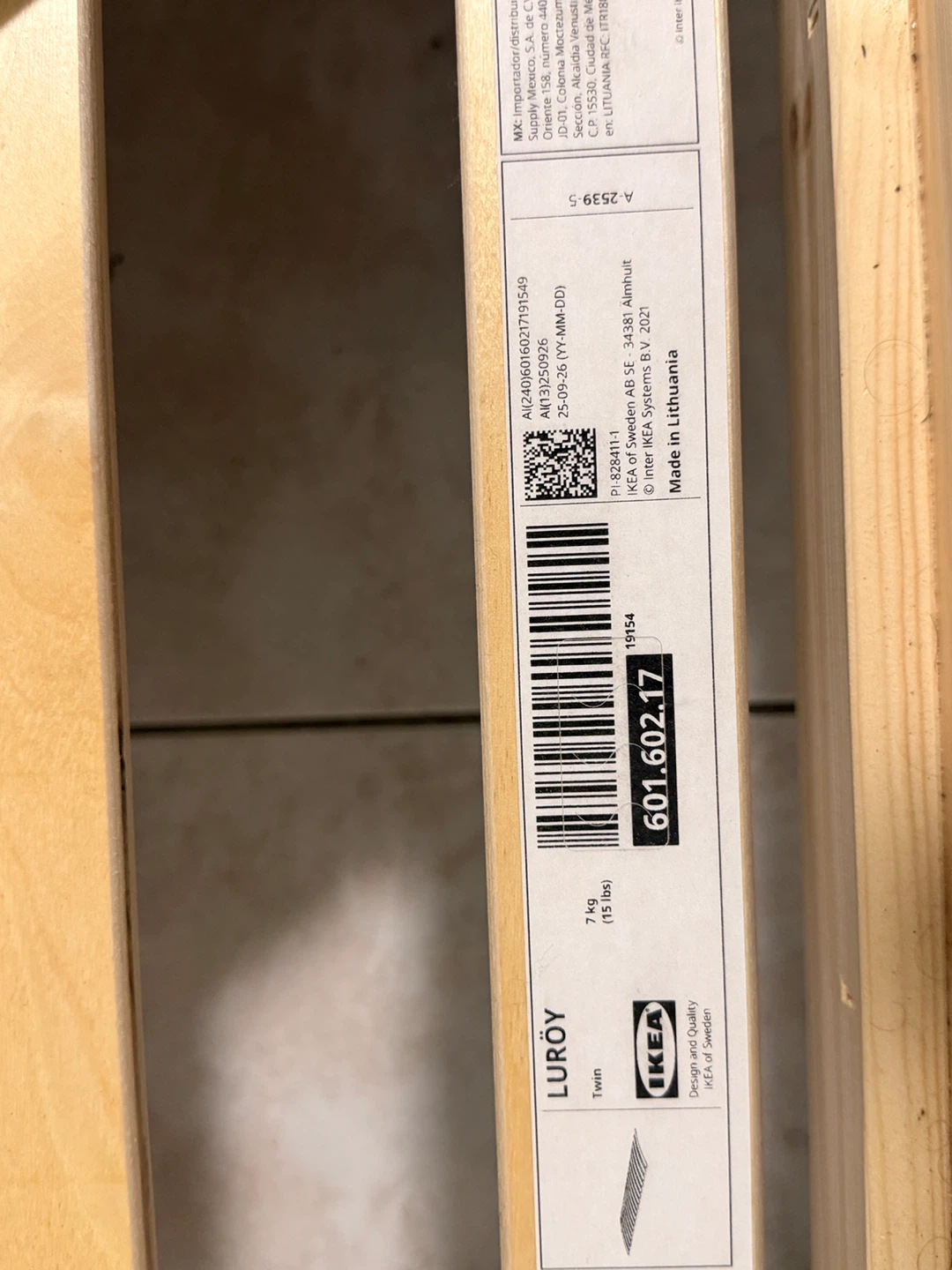 IKEA LURÖY Twin Slatted Bed Base with mattress - photo 4