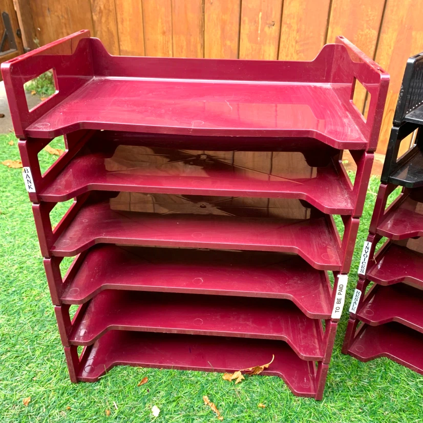 Stackable Document Trays Organizer Desk File Storage Office - photo 4