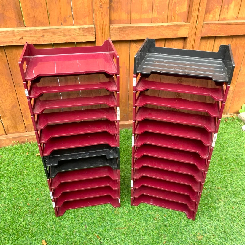 Stackable Document Trays Organizer Desk File Storage Office - photo 2