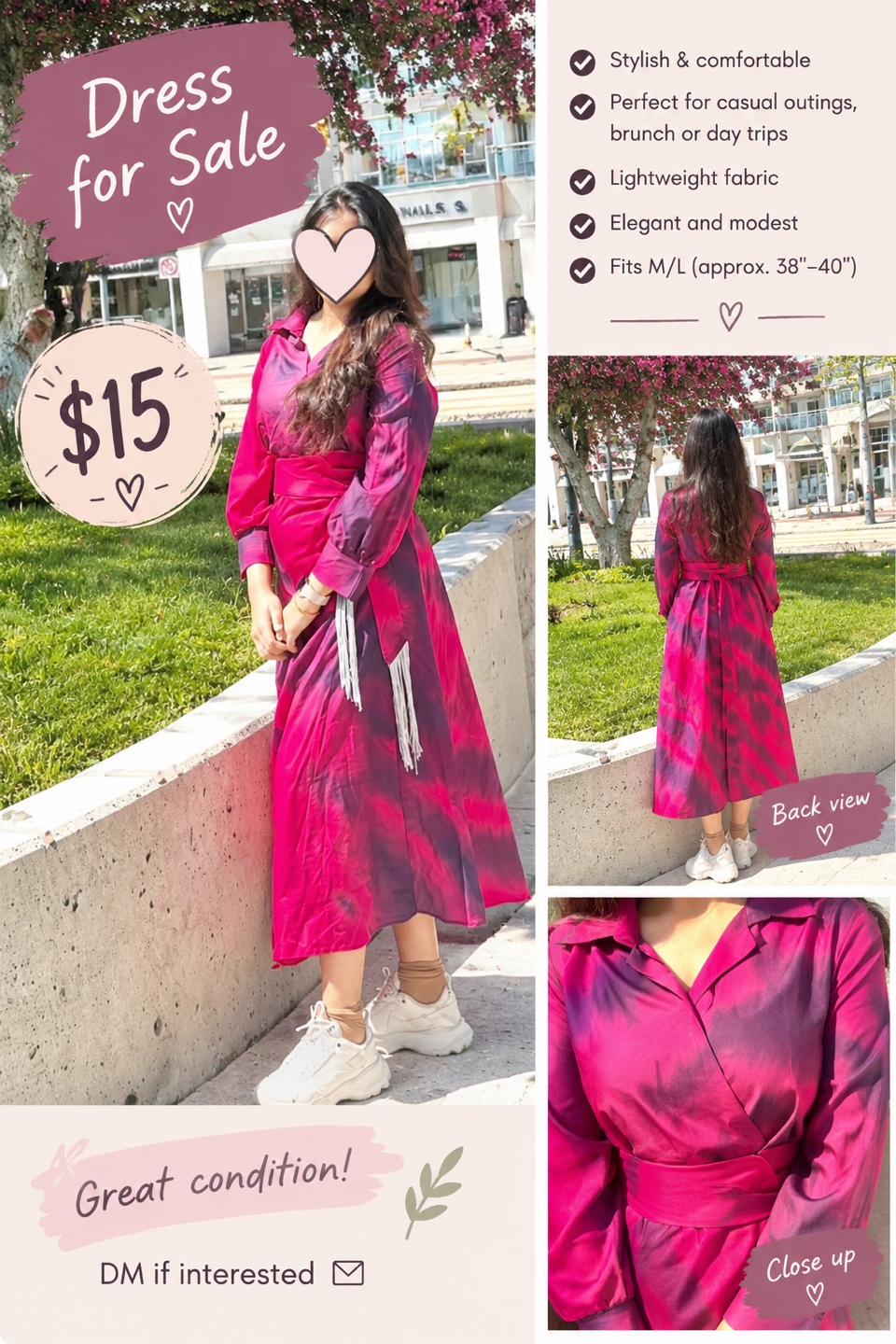 Pink and Purple Dress