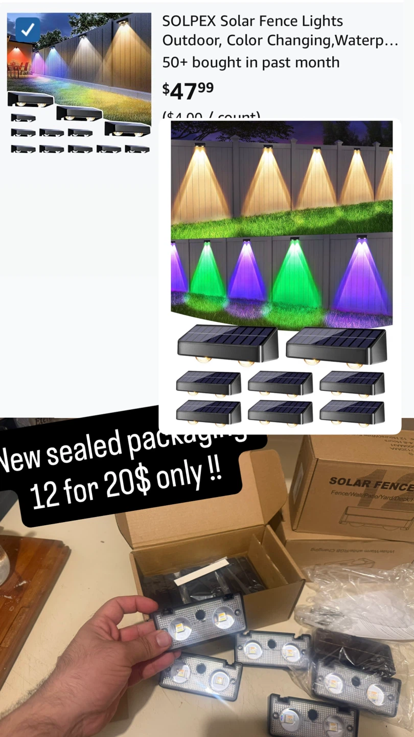 SOLPEX Solar Fence Lights 12-Pack - photo 2