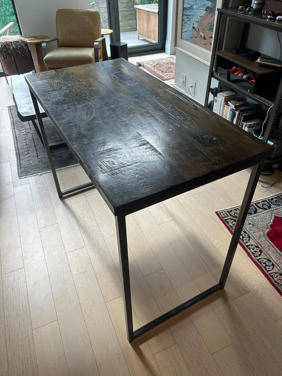 Industrial Style Dining Table and 4 Stools