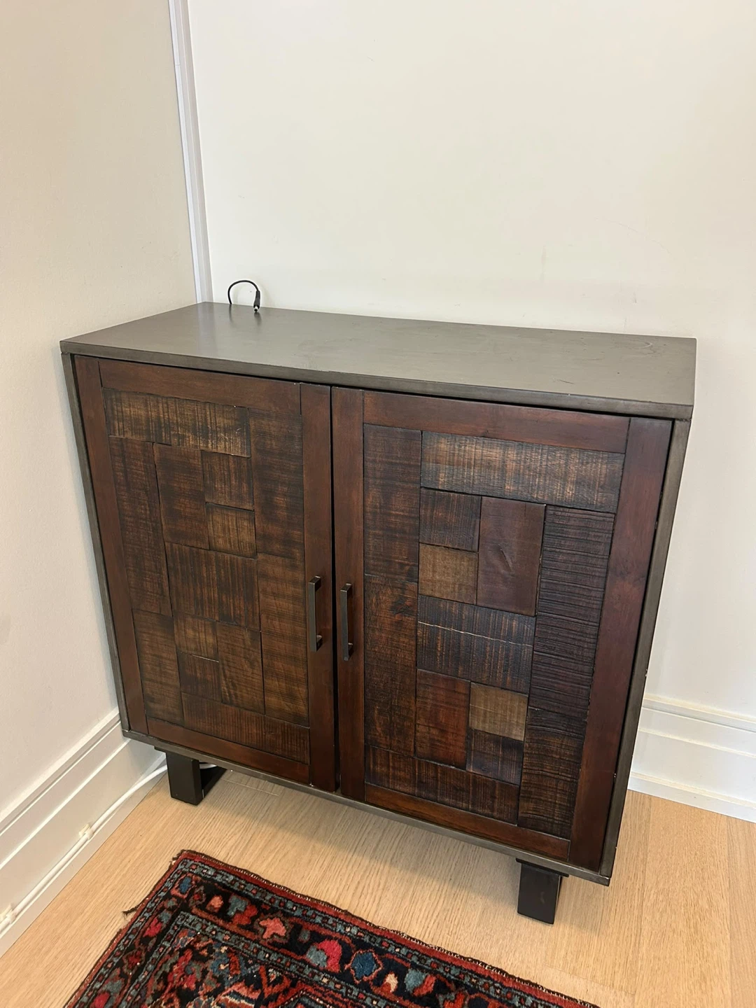 Rustic Wood Accent Cabinet