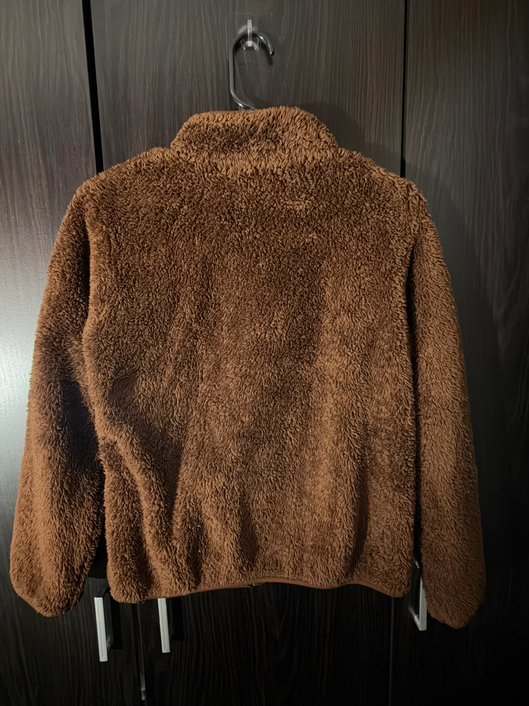 Uniqlo Brown Fluffy Fleece Zip-Up Jacket - photo 3