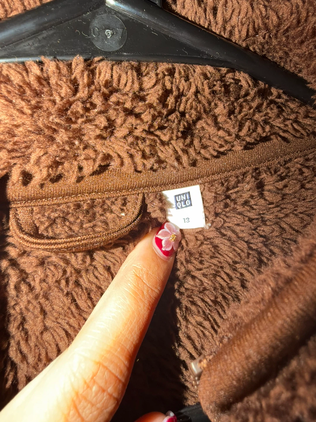 Uniqlo Brown Fluffy Fleece Zip-Up Jacket - photo 4