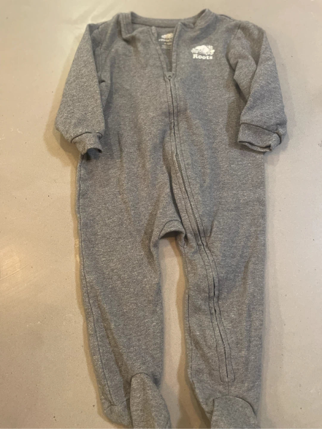 Roots Baby Grey Zip-Up Sleeper