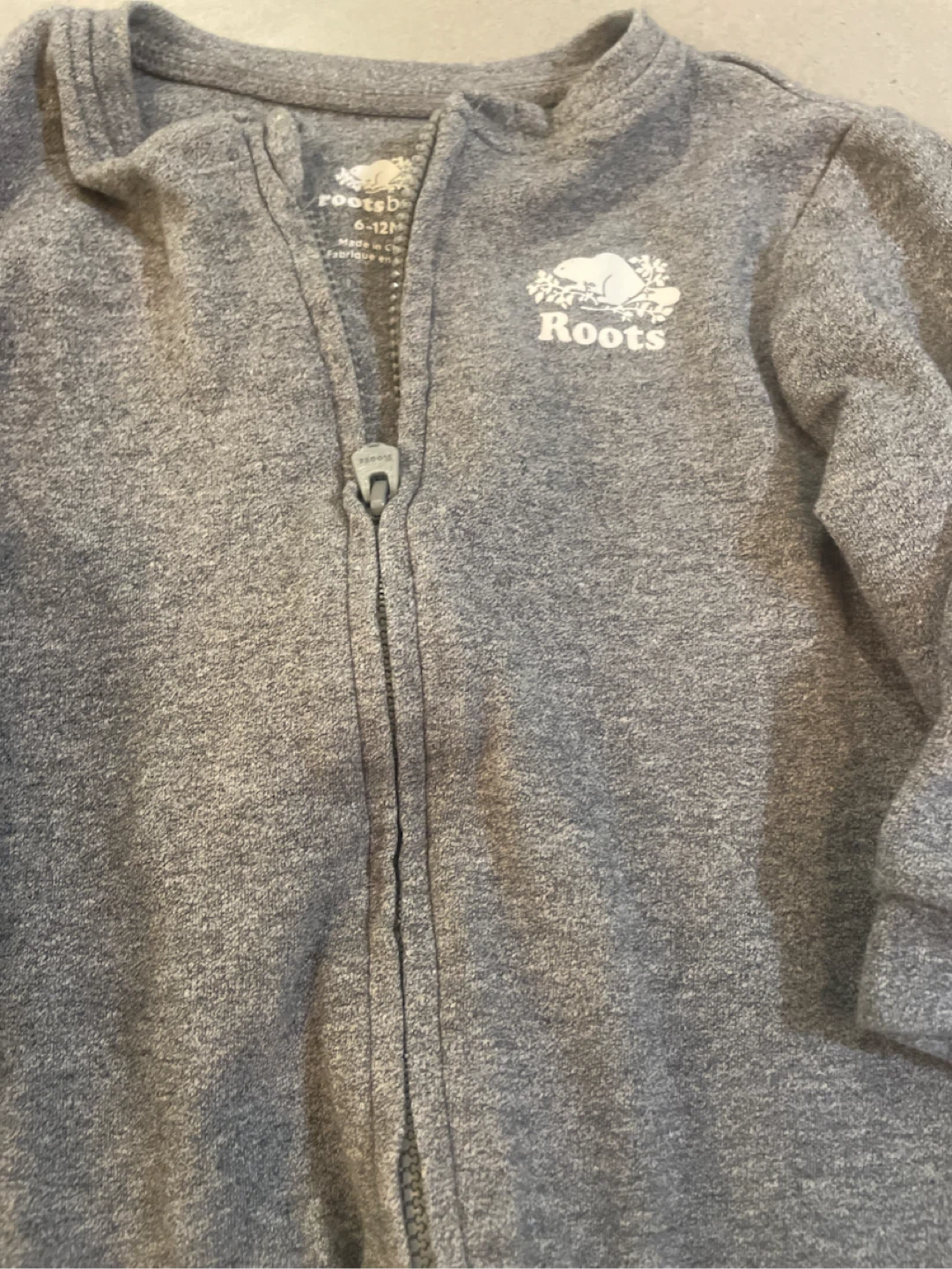 Roots Baby Grey Zip-Up Sleeper - photo 2