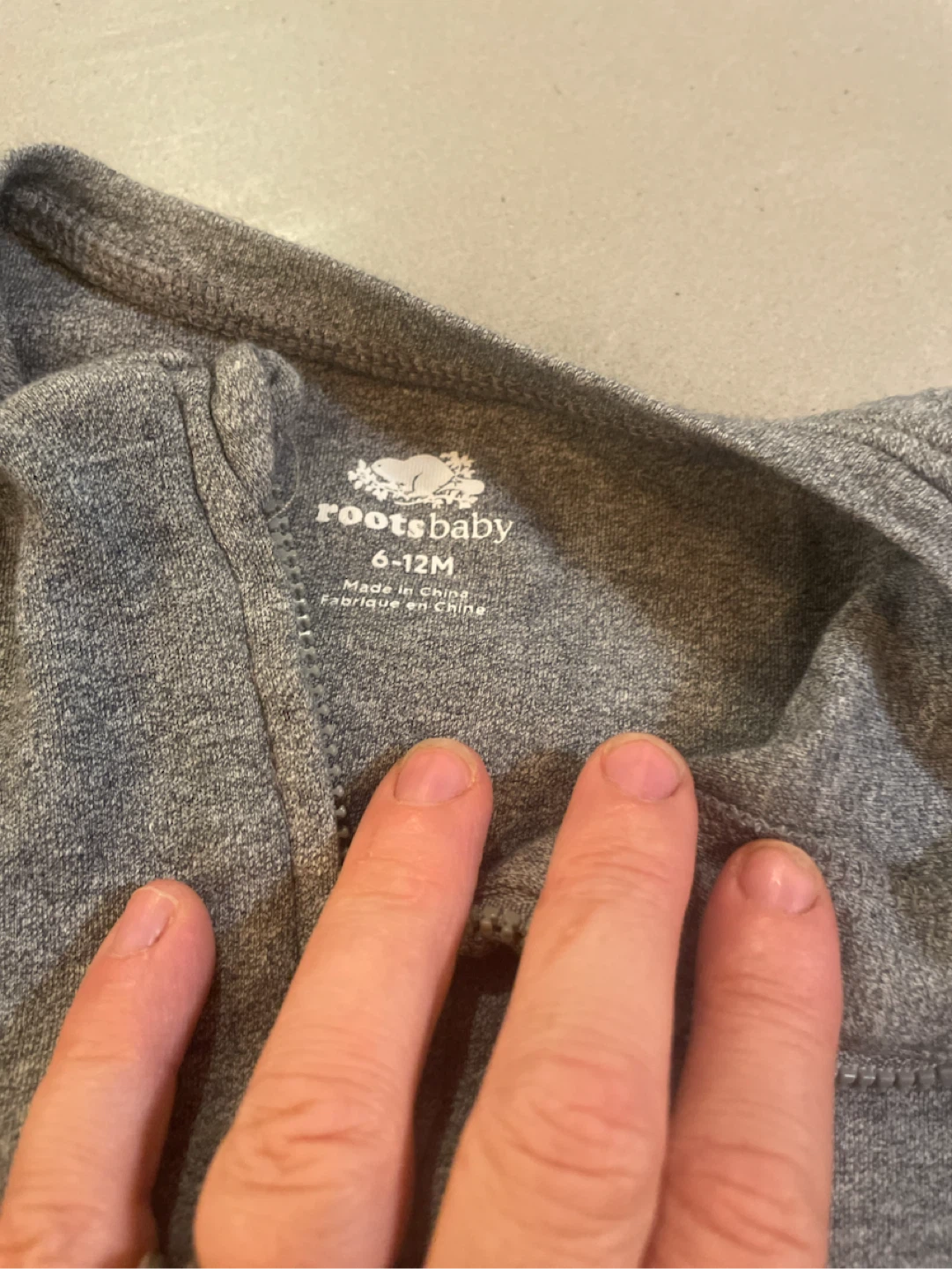 Roots Baby Grey Zip-Up Sleeper - photo 3