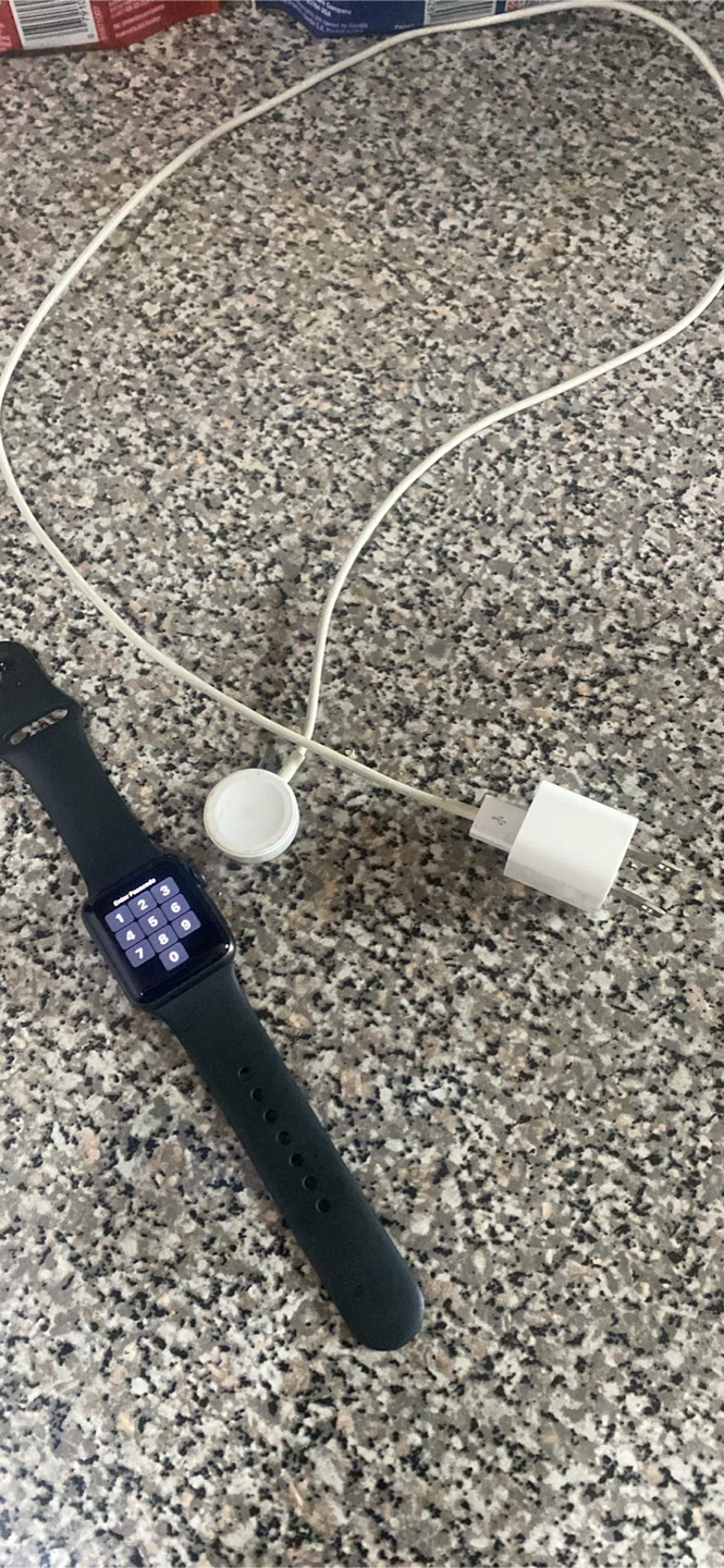 Apple Watch with Charging Cable and Adapter