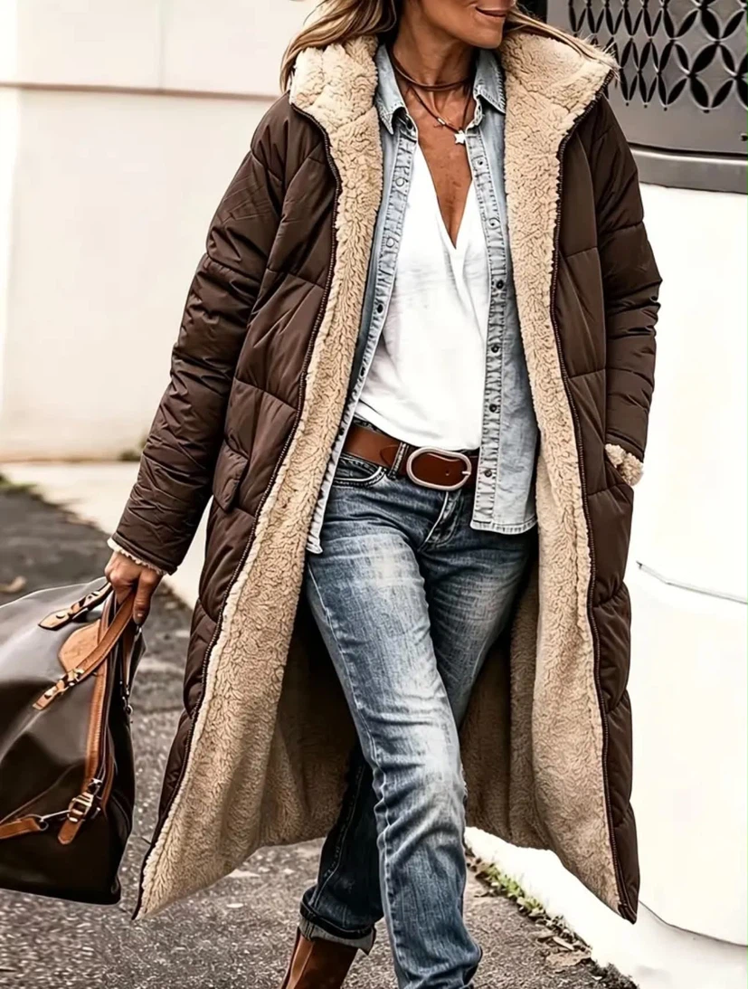 Reversible Hooded Puffer Coat