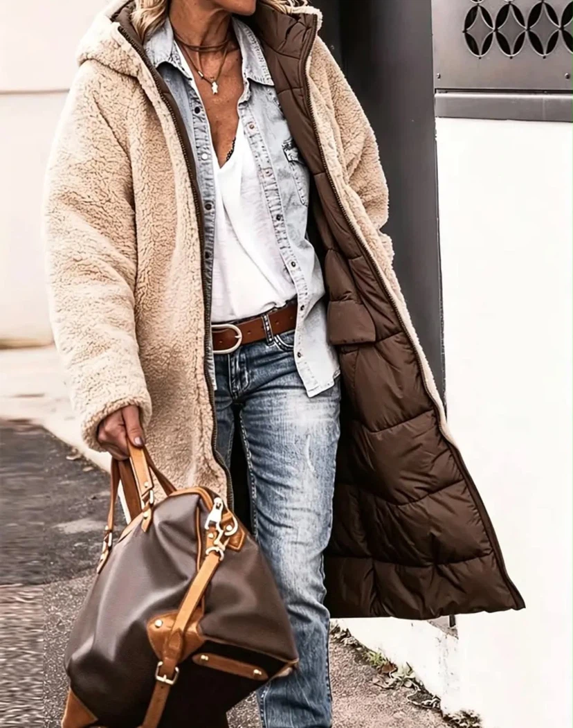Reversible Hooded Puffer Coat - photo 5