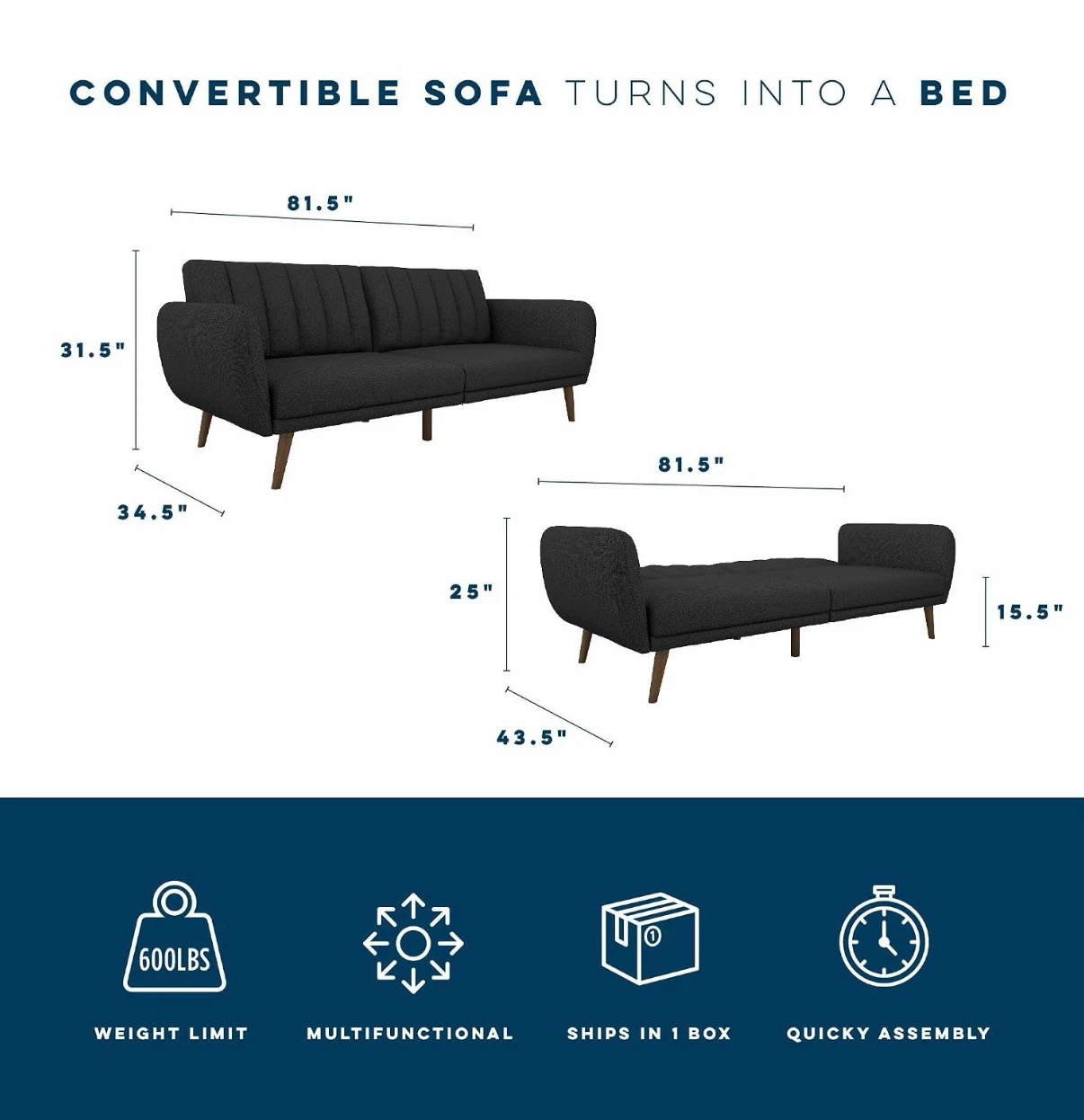 Convertible Sofa Bed - photo 2