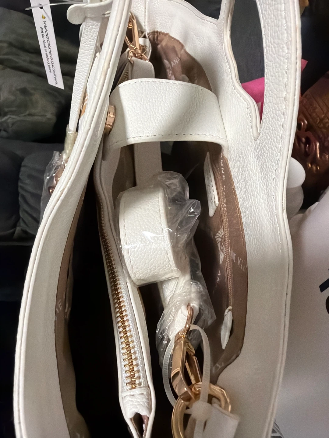 Anne Klein Straw and Faux Leather Tote Bag - photo 2