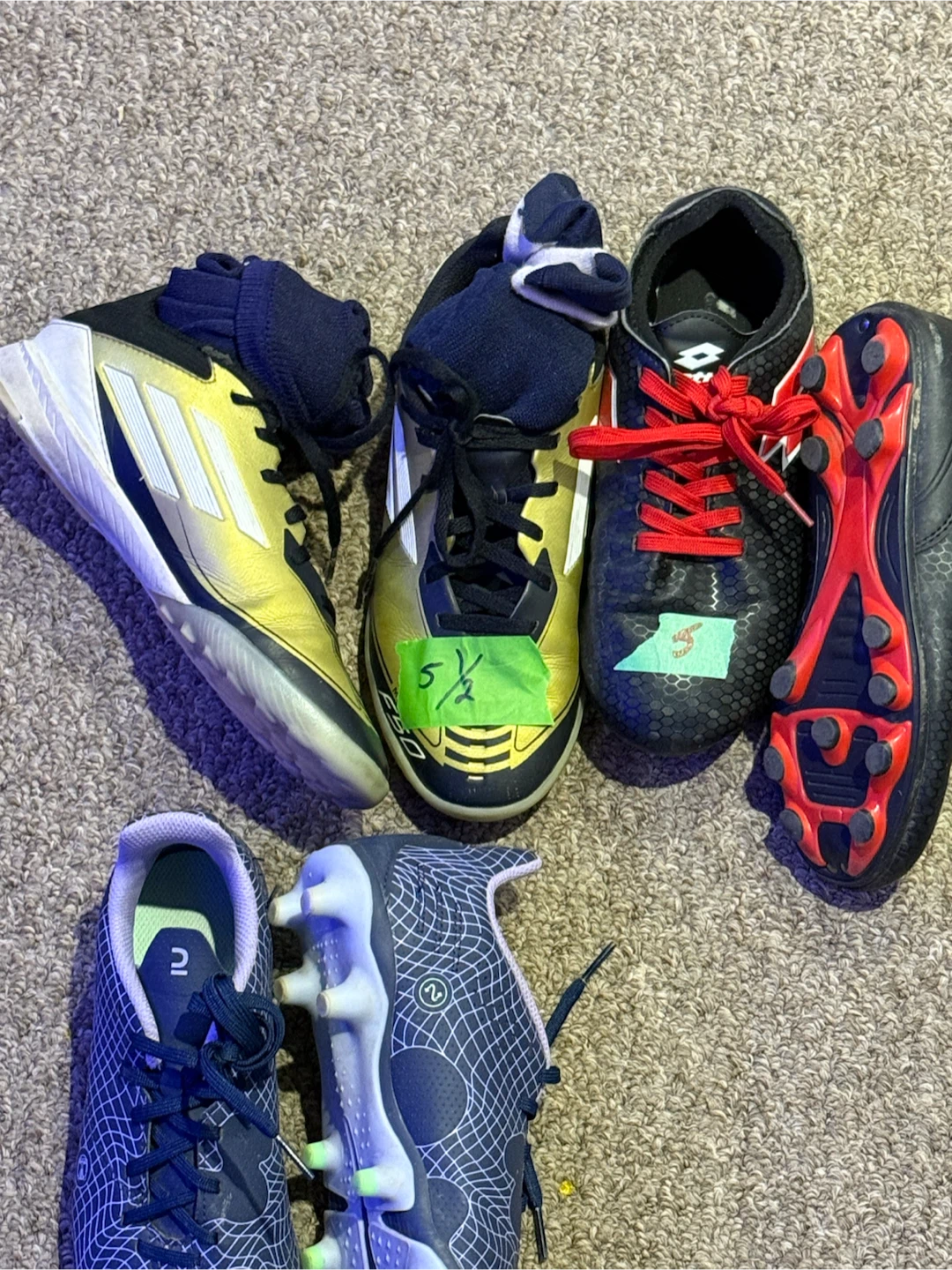 Assorted Kids Soccer Cleats - Sizes 3 and 5.5 - photo 2