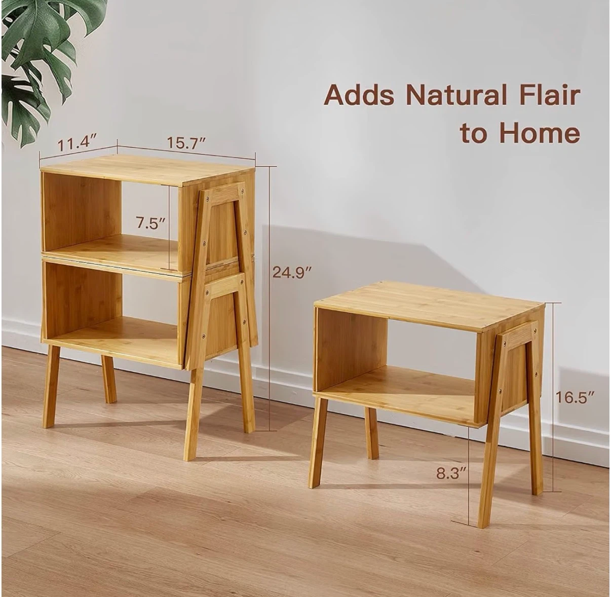 Stackable Bamboo Tables - photo 2