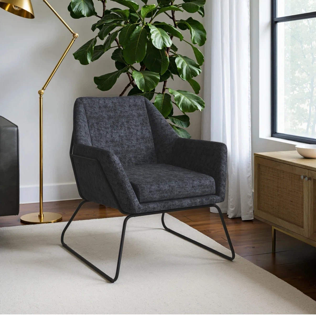 Modern upholstered accent chair - photo 4