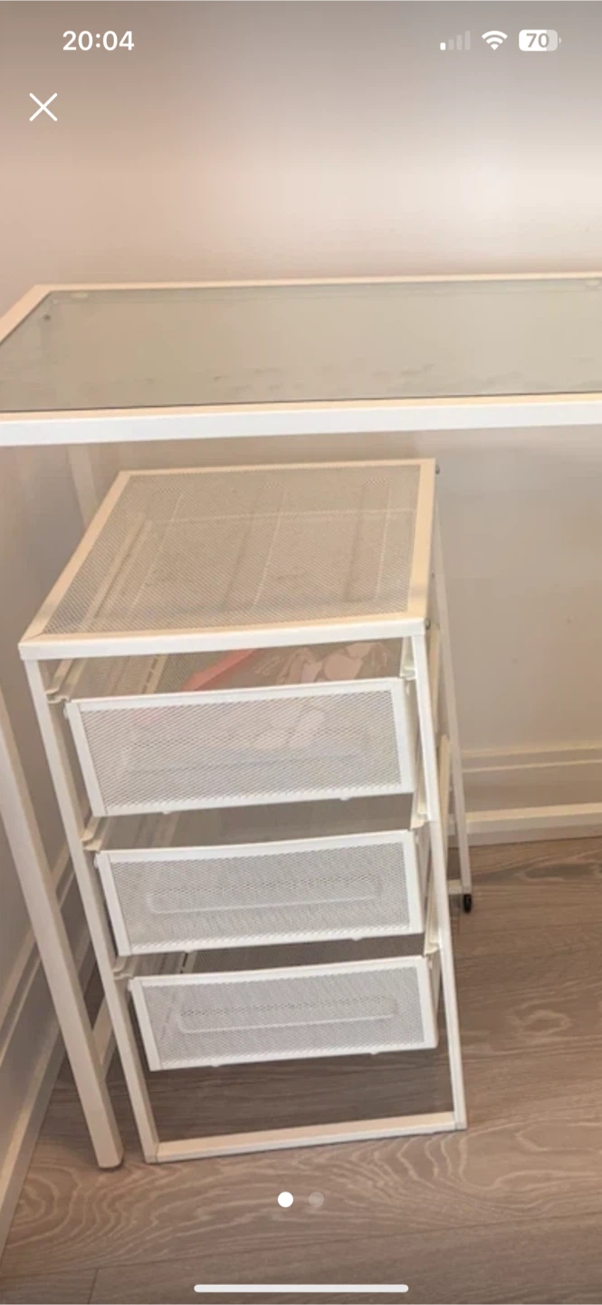 White Metal Storage Shelf - photo 2