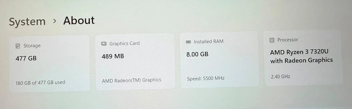 HP Ryzen 3 7320U Laptop - photo 3
