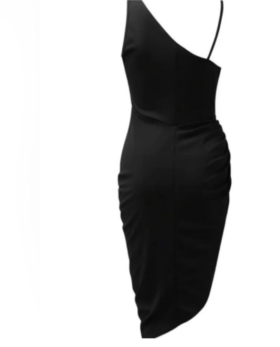 Black One-Shoulder Sequin Dress - photo 4