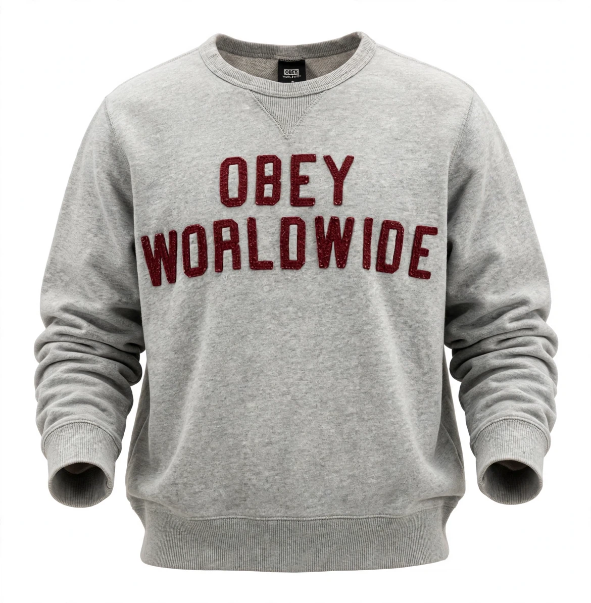 Obey Worldwide Grey Crewneck Sweatshirt