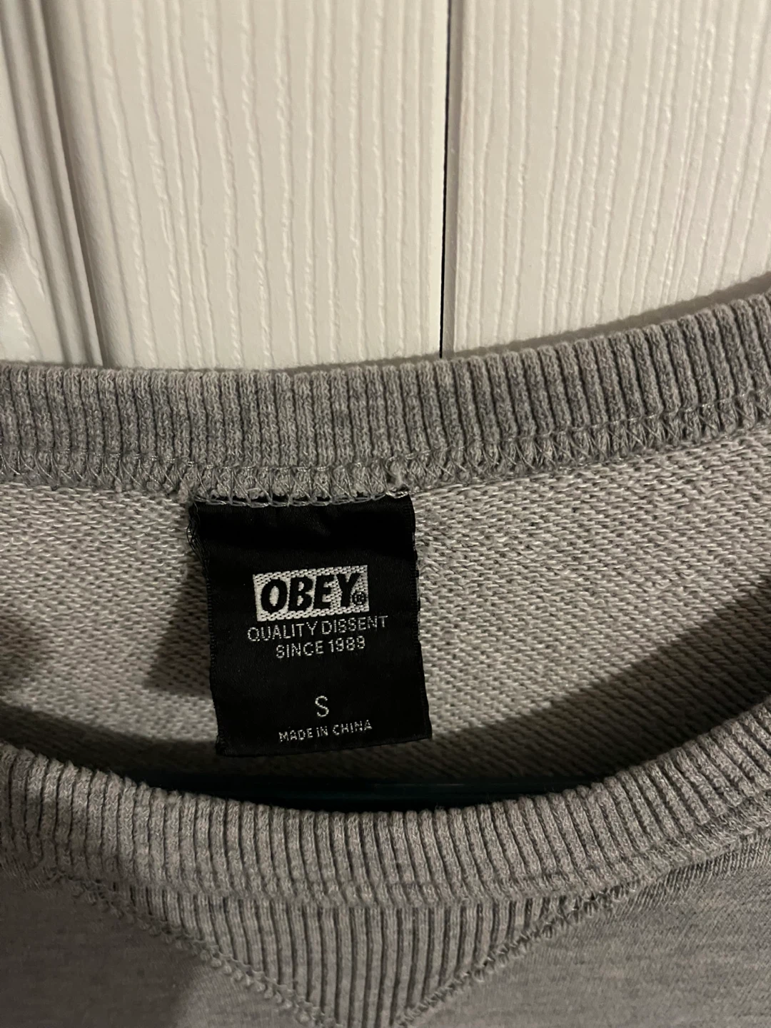 Obey Worldwide Grey Crewneck Sweatshirt - photo 5