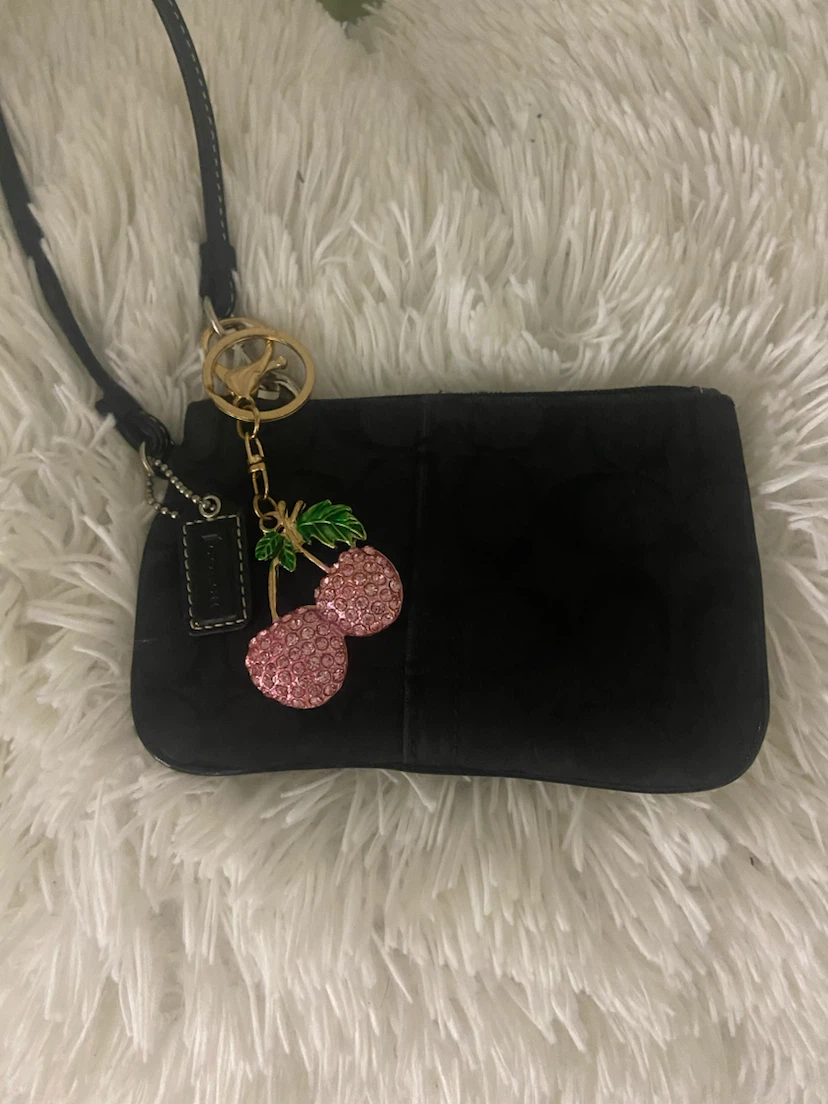 coach y2k black signature wristlet