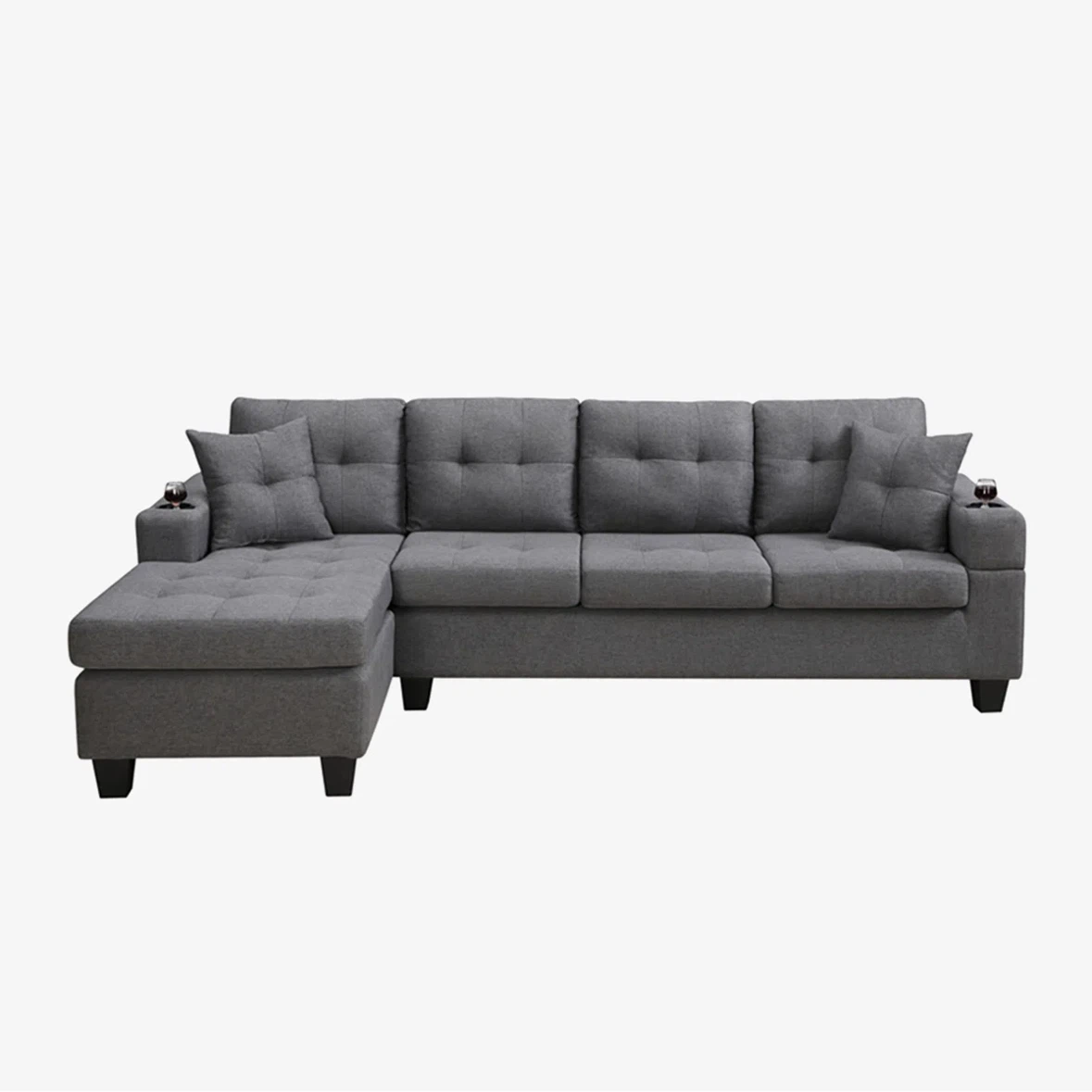 Brand New Grey Sectional Sofa with Reversible Chaise - photo 4