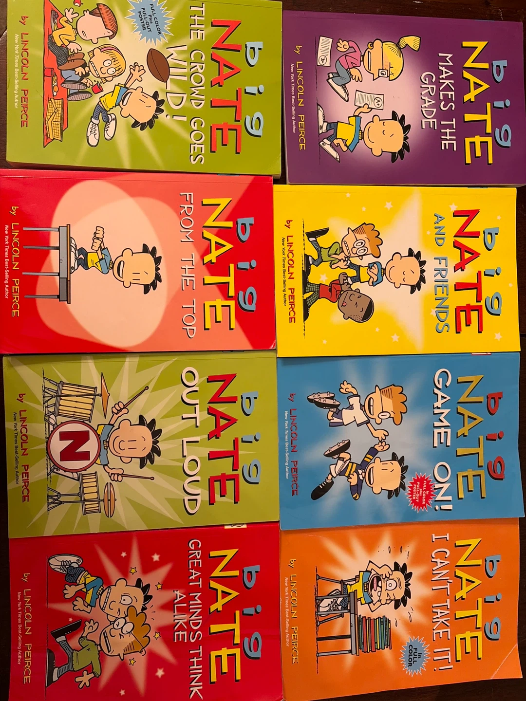 8 Big Nate Books by Lincoln Peirce