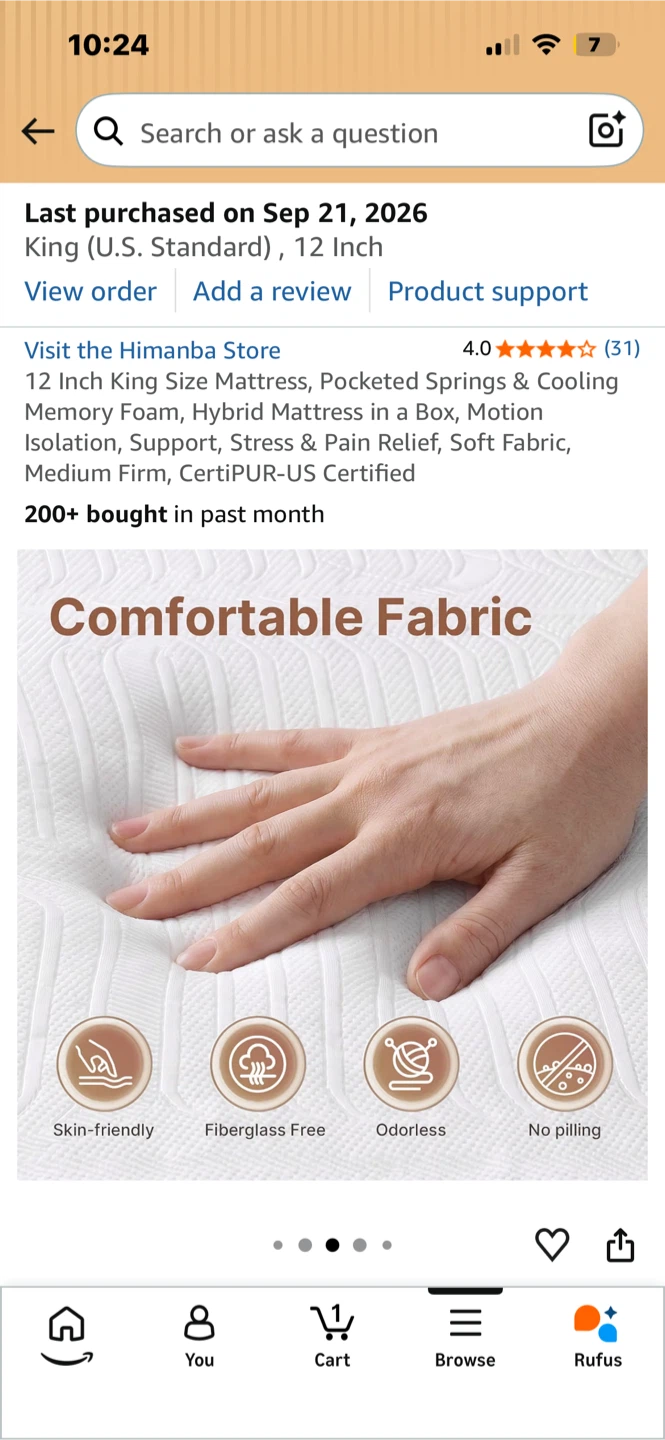Himanba 12 Inch King Size Hybrid Mattress - photo 3