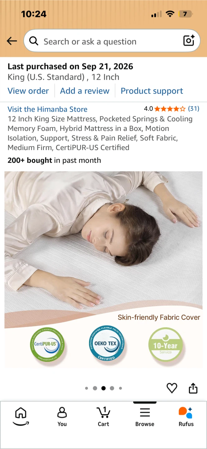 Himanba 12 Inch King Size Hybrid Mattress - photo 4