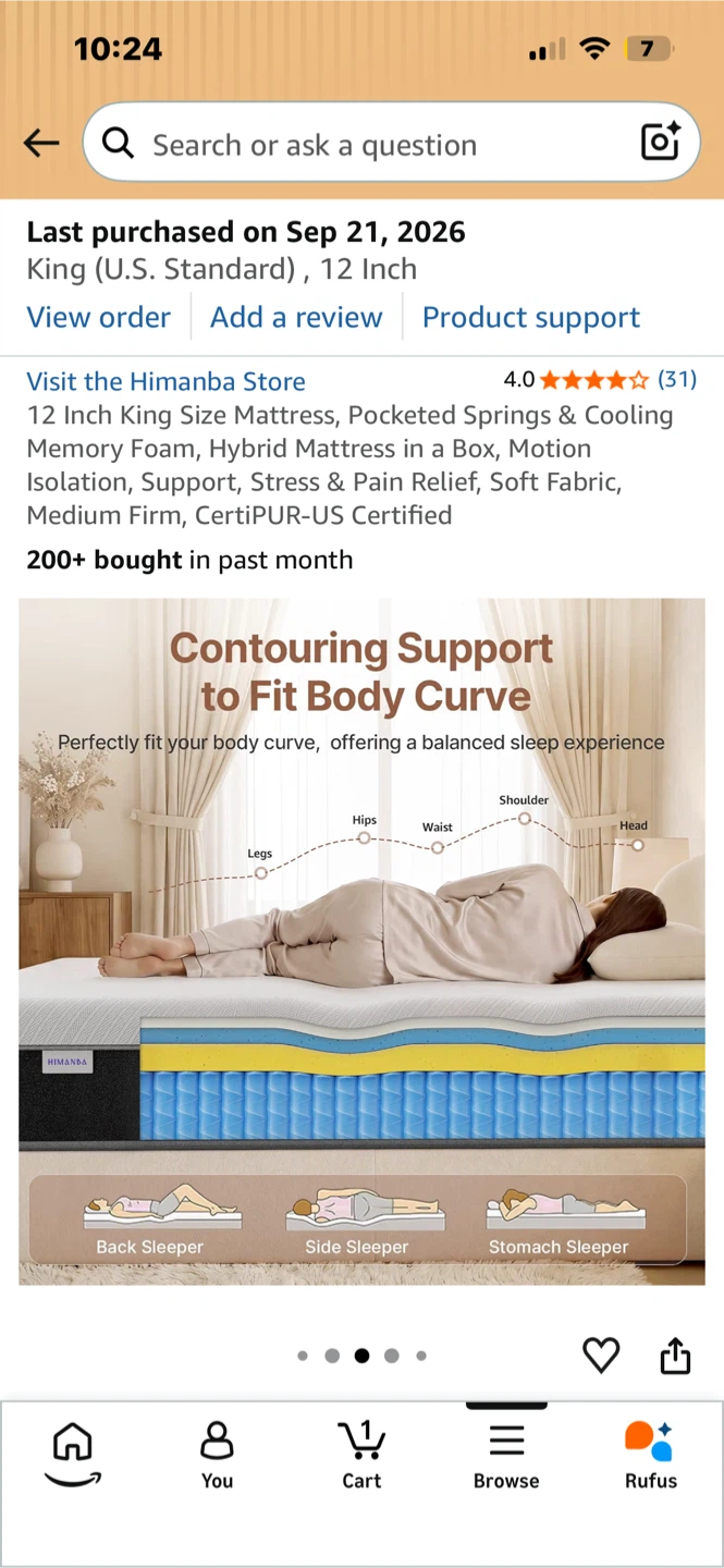 Himanba 12 Inch King Size Hybrid Mattress - photo 5